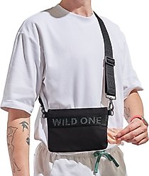 Wild One Cotton Dog Treat Pouch, Black slide 2 of 5