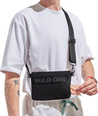 Show full view: Wild One Cotton Dog Treat Pouch, Black slide 2 of 5