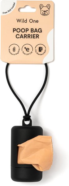 Show full view: Wild One Dog Poop Bag Carrier, Black slide 1 of 8