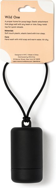 Show full view: Wild One Dog Poop Bag Carrier, Black slide 2 of 8