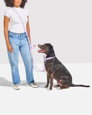 Show full view: Wild One Hands-Free Adjustable Rope Dog Leash, Standard: 4 1/3 to 8 1/2-ft long, 1/2-in wide, Lilac slide 3 of 10