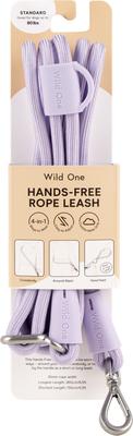 Show full view: Wild One Hands-Free Adjustable Rope Dog Leash, Standard: 4 1/3 to 8 1/2-ft long, 1/2-in wide, Lilac slide 2 of 10
