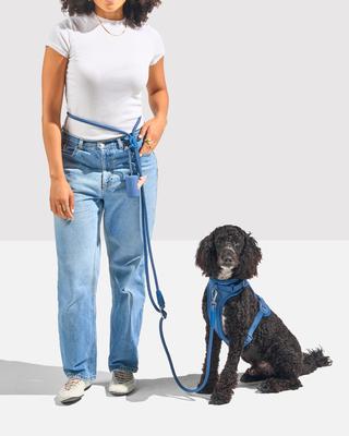 Show full view: Wild One Hands-Free Adjustable Rope Dog Leash, Standard: 4 1/3 to 8 1/2-ft long, 1/2-in wide, Navy slide 4 of 9