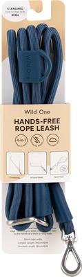 Show full view: Wild One Hands-Free Adjustable Rope Dog Leash, Standard: 4 1/3 to 8 1/2-ft long, 1/2-in wide, Navy slide 2 of 9