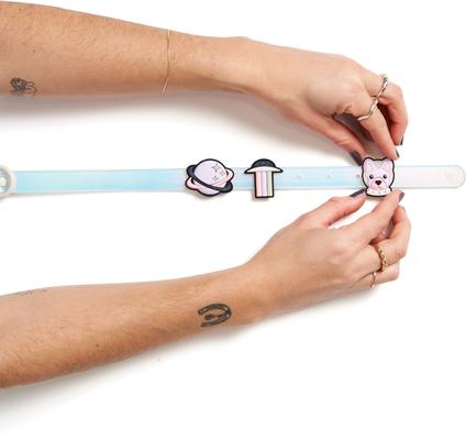 Show full view: Wild One Leash & Collar Flair Silicone Dog & Cat ID Tag, Standard, 5 count, Space slide 4 of 9