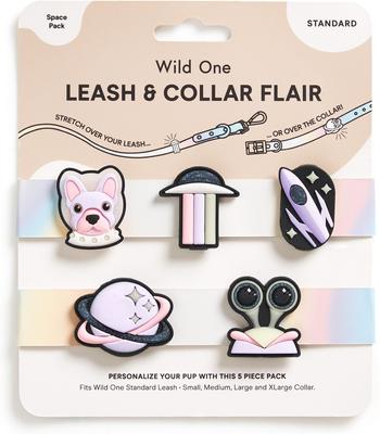 Show full view: Wild One Leash & Collar Flair Silicone Dog & Cat ID Tag, Standard, 5 count, Space slide 9 of 9