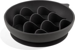 Wild One Slow Feeder Non-skid Silicone Dog Bowl, Black, 22-oz