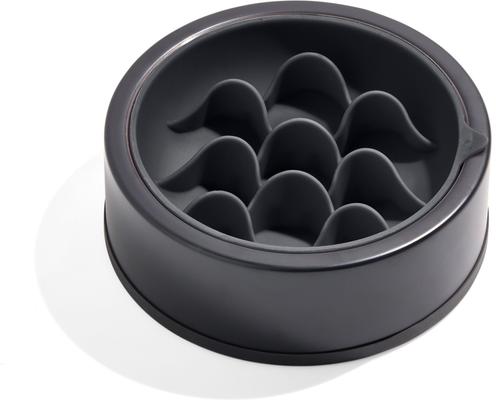 Show full view: Wild One Slow Feeder Non-skid Silicone Dog Bowl, Black, 22-oz slide 4 of 5