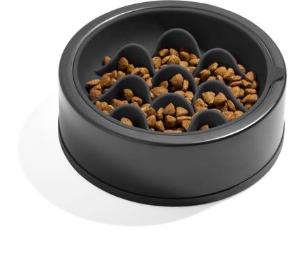 Show full view: Wild One Slow Feeder Non-skid Silicone Dog Bowl, Black, 22-oz slide 5 of 5