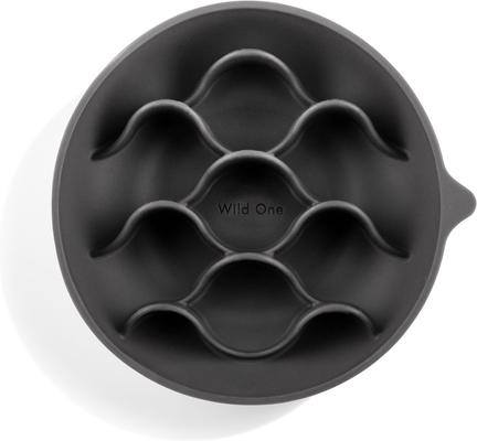 Show full view: Wild One Slow Feeder Non-skid Silicone Dog Bowl, Black, 22-oz slide 2 of 5