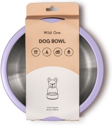 Wild One Stainless Steel Dog Bowl, Lilac, 4-cups slide 2 of 5