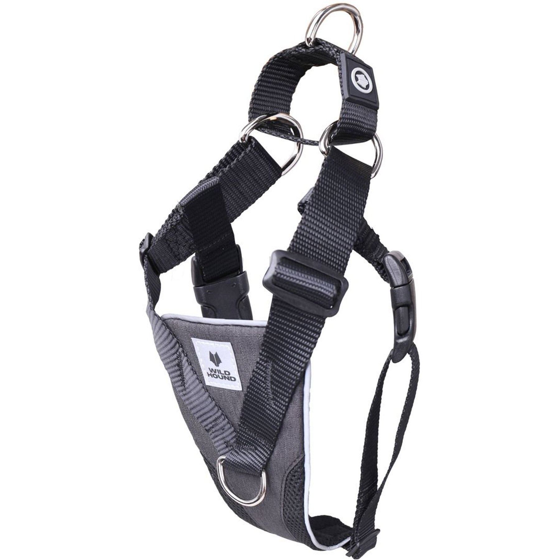 WildHound No-Pull Premium Martingale Dog Harness, Black, Small
