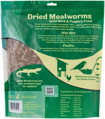 Show full view: Wildlife Sciences Dried Mealworms, 21-oz bag slide 2 of 9