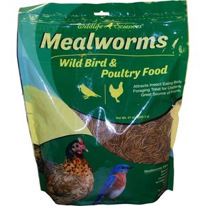 Wildlife Sciences Dried Mealworms, 21-oz bag