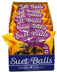 Wildlife Sciences Fruit & Nut Suet Balls Wild Bird Food, 12 count
