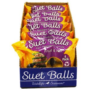 Wildlife Sciences Fruit & Nut Suet Balls Wild Bird Food, 12 count