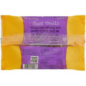 Wildlife Sciences Fruit & Nut Suet Balls Wild Bird Food, 6 count
