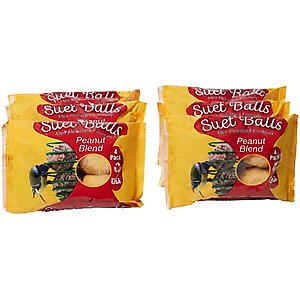 Wildlife Sciences Peanut Blend Suet Balls Wild Bird Food, 6 count