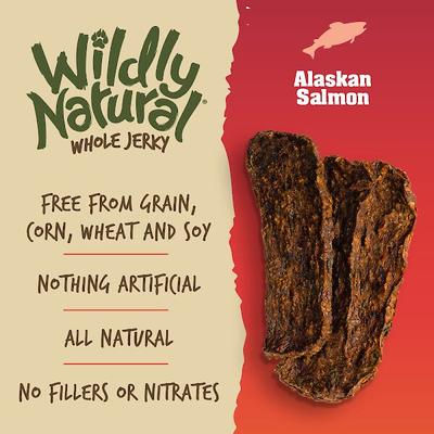 Show full view: Wildly Natural Whole Jerky Alaskan Salmon Grain-Free Dog Treats, 5-oz bag slide 6 of 8