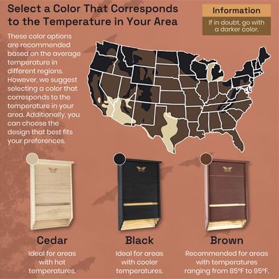 Show full view: WildYard 3 Chamber Big Bat Box House, 27x 15.5 x 6.5-in, Black slide 4 of 9