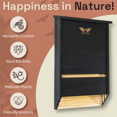 Show full view: WildYard 3 Chamber Big Bat Box House, 27x 15.5 x 6.5-in, Black slide 8 of 9