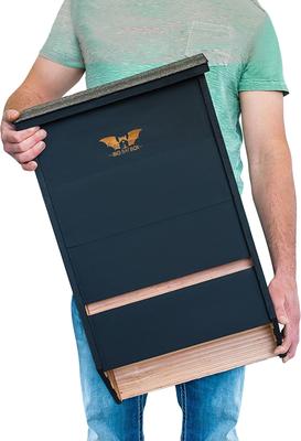 Show full view: WildYard 3 Chamber Big Bat Box House, 27x 15.5 x 6.5-in, Black slide 2 of 9