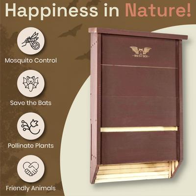 Show full view: WildYard 3 Chamber Big Bat Box House, 27x 15.5 x 6.5-in, Brown slide 8 of 9