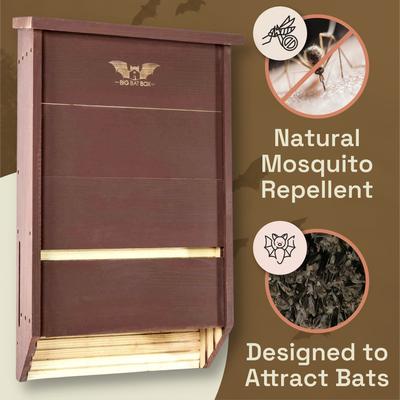 Show full view: WildYard 3 Chamber Big Bat Box House, 27x 15.5 x 6.5-in, Brown slide 3 of 9