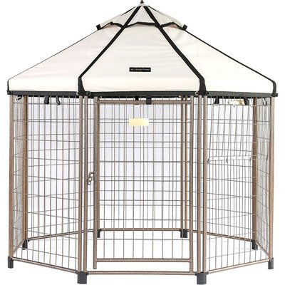 Win World Win World International Pet Gazebo Dog Kennel, Beach Sand, 5-ft