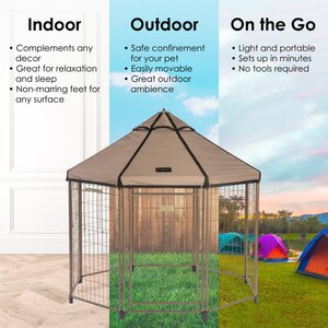 Win World International Pet Gazebo Dog Kennel, Cobalt Sky, 5-ft