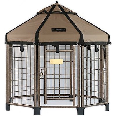 Win World Win World International Pet Gazebo Dog Kennel, Earth Taupe, 3-ft