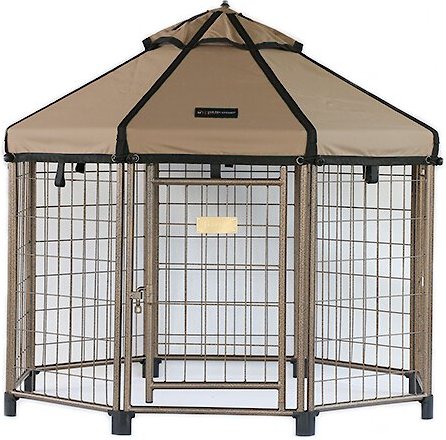 Show full view: Win World International Pet Gazebo Dog Kennel, Earth Taupe, 4-ft slide 1 of 7