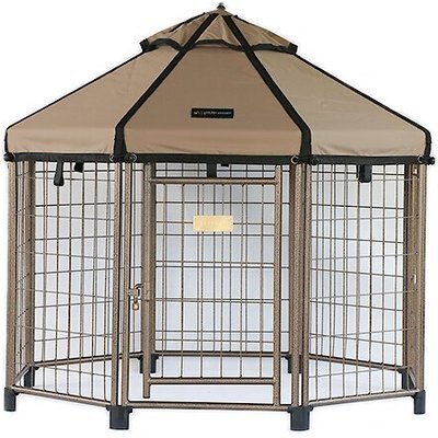 Win World Win World International Pet Gazebo Dog Kennel, Earth Taupe, 4-ft