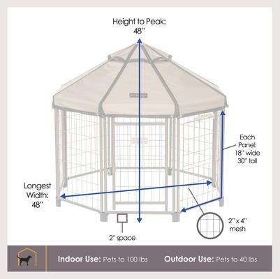 Show full view: Win World International Pet Gazebo Dog Kennel, Earth Taupe, 4-ft slide 3 of 8