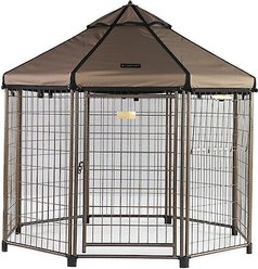 Win World International Pet Gazebo Dog Kennel, Earth Taupe, 5-ft