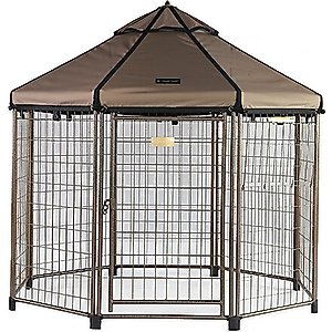 Win World International Pet Gazebo Dog Kennel, Earth Taupe, 5-ft