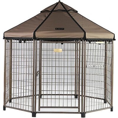 Win World Win World International Pet Gazebo Dog Kennel, Earth Taupe, 5-ft