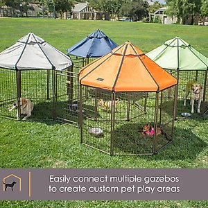 Win World International Pet Gazebo Dog Kennel, Earth Taupe, 5-ft