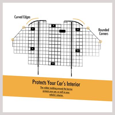 Show full view: Win World Pet Gazebo Cat & Dog Car Safety Barrier, Black slide 7 of 11