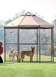 Win World Pet Gazebo Dog Kennel, Earth Taupe, 8-ft slide 2 of 8