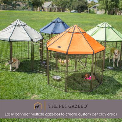 Show full view: Win World Pet Gazebo Dog Kennel, Earth Taupe, 8-ft slide 6 of 9