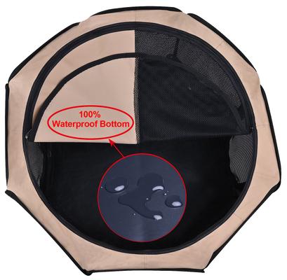 Show full view: WINiPET 2-Door Soft-Sided Dog & Cat Playpen, Beige + Black, 62 x 62 x 36-in slide 3 of 7