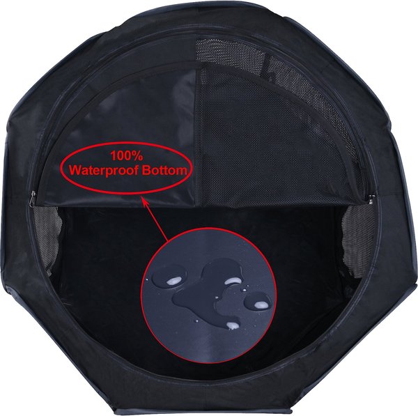 Show full view: WINiPET 2-Door Soft-Sided Dog & Cat Playpen, Black, 36 x 36 x 24-in slide 3 of 7