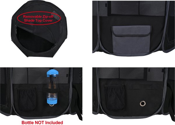 Show full view: WINiPET 2-Door Soft-Sided Dog & Cat Playpen, Black, 36 x 36 x 24-in slide 4 of 7