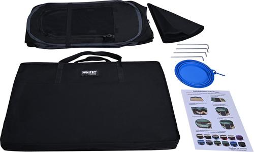 Show full view: WINiPET 2-Door Soft-Sided Dog & Cat Playpen, Black, 48 x 48 x 32-in slide 6 of 8