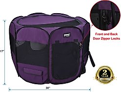 WINiPET 2-Door Soft-Sided Dog & Cat Playpen, Purple, 30 x 30 x 17-in slide 2 of 6
