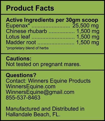 Show full view: Winners Equine Products X-Treme Air Daily Respiratory Health Horse Treatment, 30 day slide 2 of 2