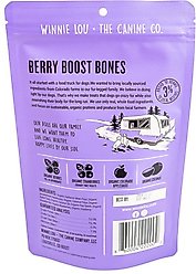 Winnie Lou Berry Boost Bones Crunchy Dog Treats, 4-oz bag slide 2 of 4