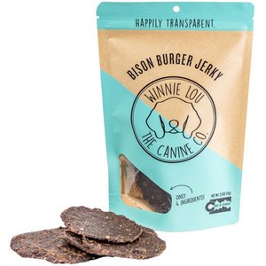Winnie Lou Bison Burger Jerky Dog Treats, 2.5-oz bag