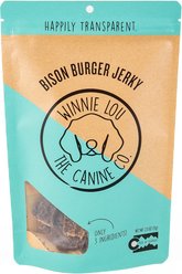 Winnie Lou Bison Burger Jerky Dog Treats, 2.5-oz bag
